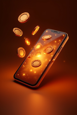 Smartfon z aplikacją kasynową